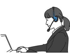 パソコンを操作する女性のイラスト