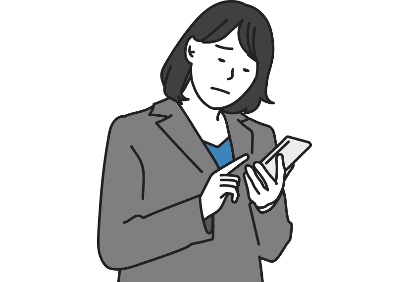 困っている求職者のイラスト