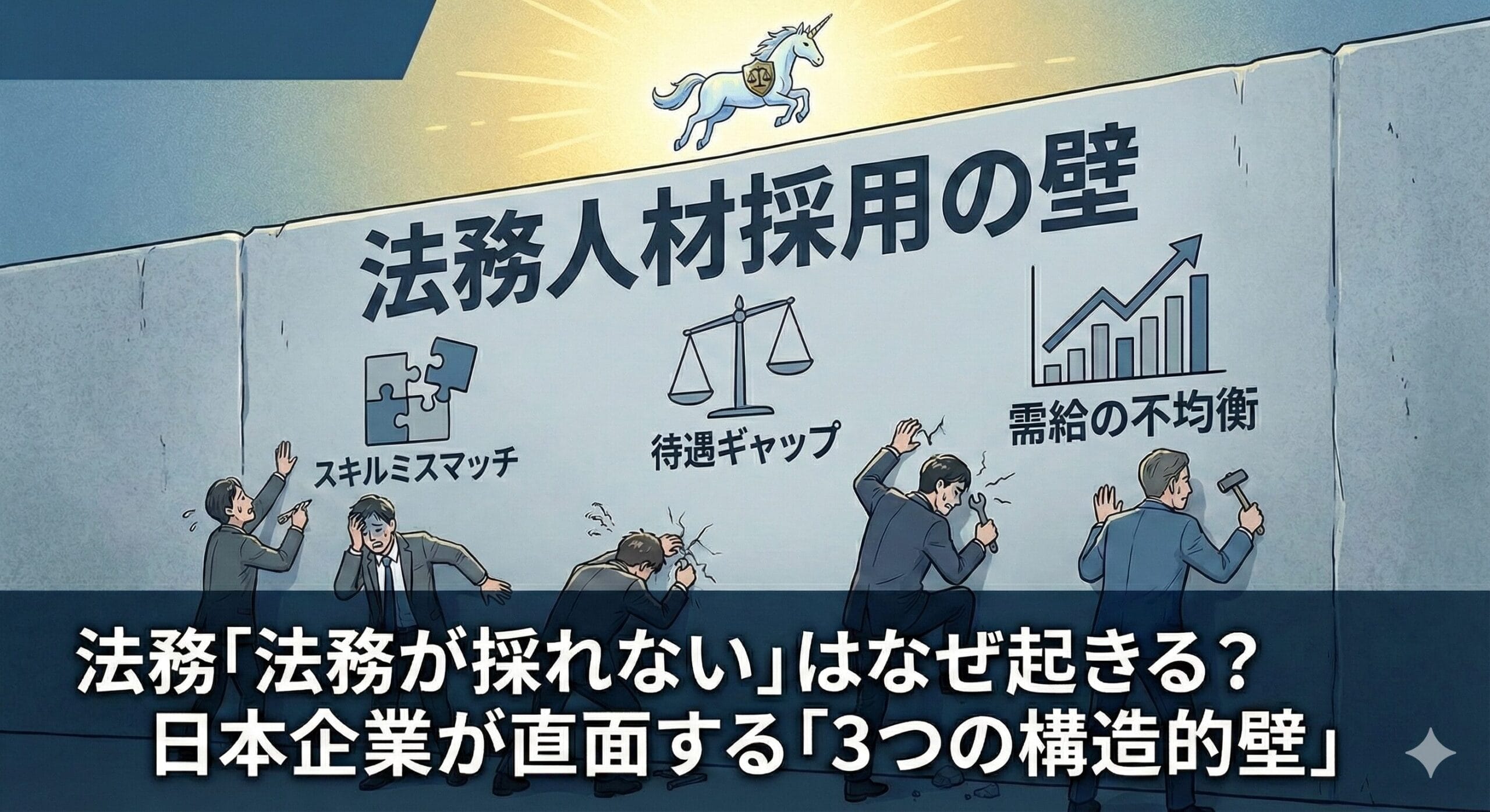 「法務が採れない」はなぜ起きる？ 日本企業が直面する法務人材採用・3つの構造的「壁」